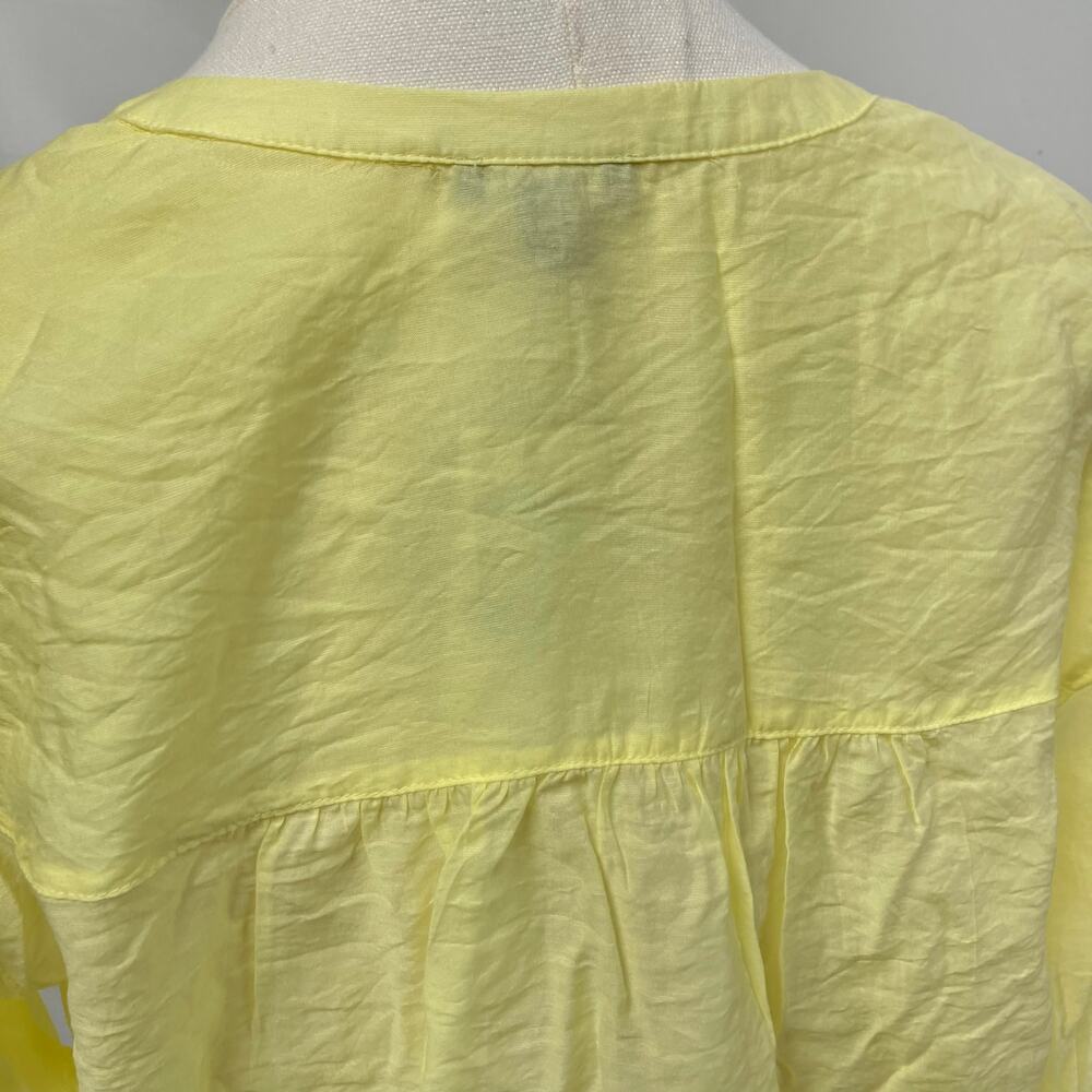 Express Button Front Lightweight‎ Sheer Yellow Bl… - image 7